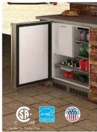 Marvel ML15CPG2RS - 24" Marvel Outdoor Refrigerator and Freezer with Ice Maker Option - 1