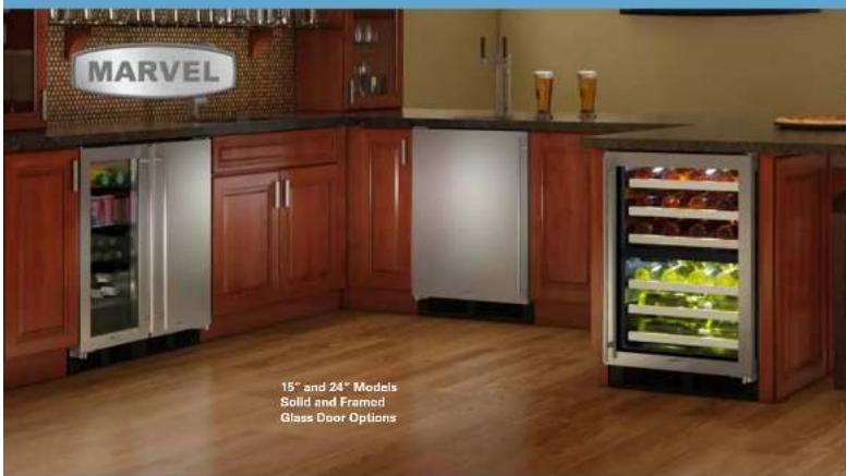 MARVEL 15" and 24" Models Solid and Framed Glass Door Options
