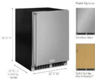 30.5"~ 35 feet, 2 including handle 25.0"~ Finish Options Standard Stove Solid Overlay Panel Ready*