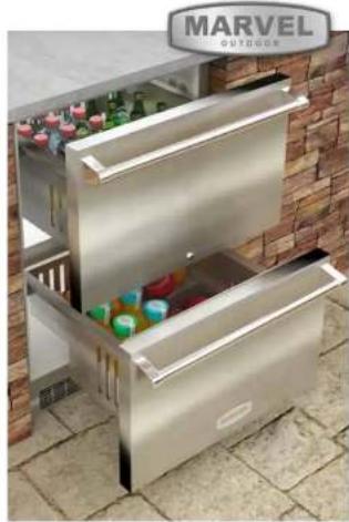 Marvel ML15CPG2RS - 24" Marvel Outdoor Refrigerated Drawers - 1