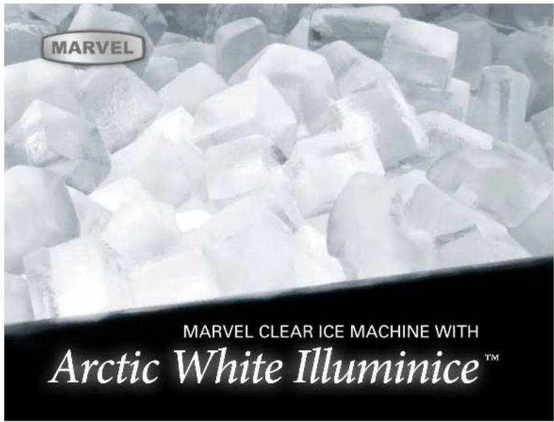 MARVEL MARVEL CLEAR ICE MACHINE WITH Arctic White Illuminice™