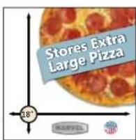 Stores Extra Large Pizza 18° Marvel 60