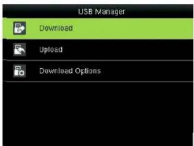 USB Manager Download Upload Download Options