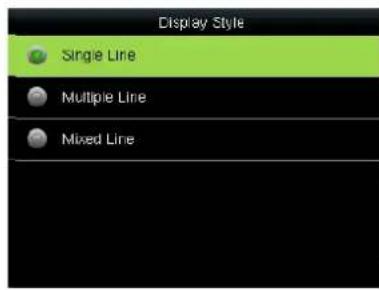 Display Style Single Line Multiple Line Mixed Line