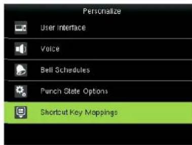 Personalize User Interface Voice Bell Schedules Punch State Options Shortcut Key Mappings