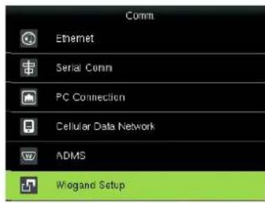 Comm Ethernet Serial Conn PC Connection Cellular Data Network ADMS Wiogand Setup