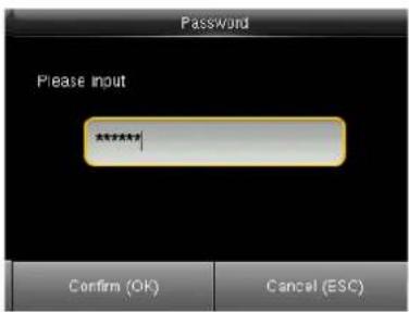 Password Please Input OK Cancel (ESC)