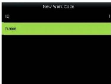 New Work Code ID 1 Name