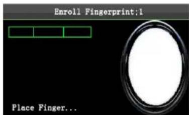 Enroll Fingerprint:1 Place Finger...