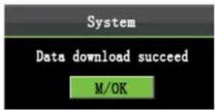 System Data download succeed M/OK