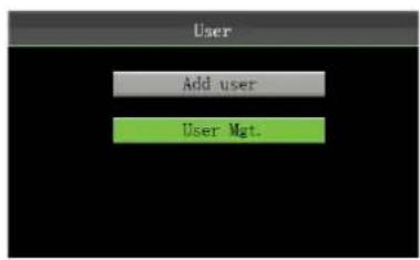 User Add user User Mgt.