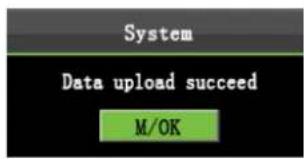 System Data upload succeed M/OK