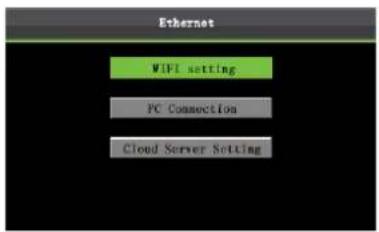 Ethernet WiFi setting PC Connection Cloud Server Setting