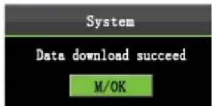 System Data download succeed M/OK