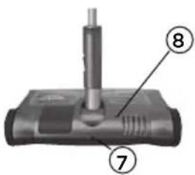 Diagram of a device component with numbered parts labeled 7 and 8