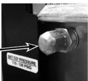 NET CO2 PRESSURE 110 - 120 PSIG