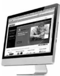 Computer monitor displaying a webpage with an embedded profile image and text blocks, likely related to online content or website access.