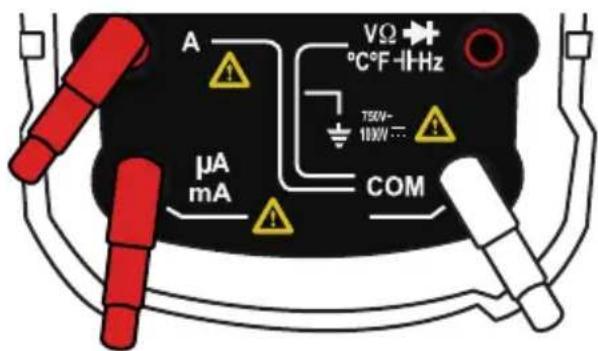 A μA mA VΩ °C F -1 Hz 750V- 100V... COM