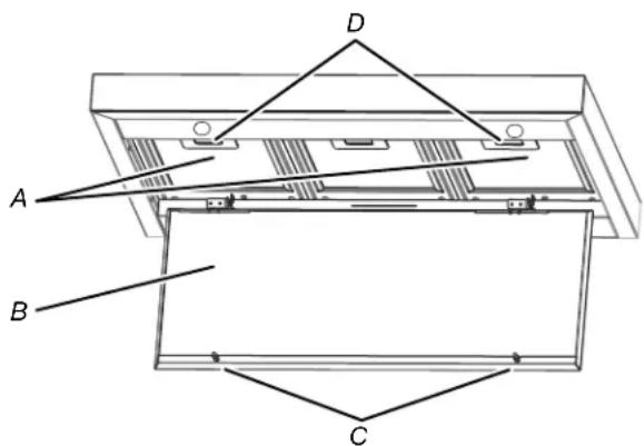 A B C D
