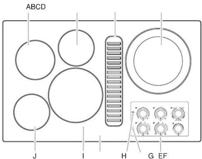 ABCD J I H G EF