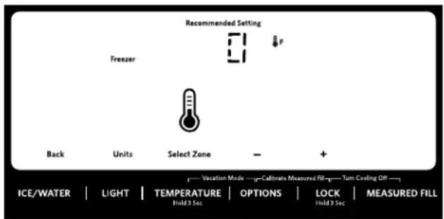KITCHENAID KRMF606ESS - Cómo ver los puntos de ajuste de temperatura - 2