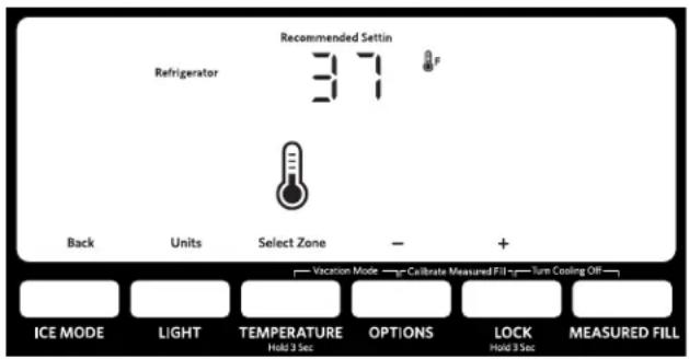 KITCHENAID KRFF507HPS - Voir les points de réglage de température - 1