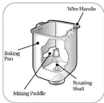 Wire Handle Baking Pan Rotating Shaft Mixing Paddle