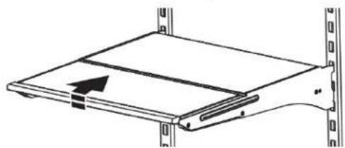 KITCHENAID KRFC302EPA - To retract and extend the front section of the shelf: - 1