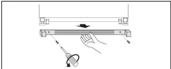 Diagram illustrating a hand operating a tool on a mechanical lever, with labeled parts and directional arrows.