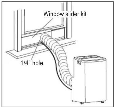 Window slider kit 1/4" hole