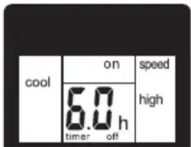 cool on speed 6.0 h high timer off