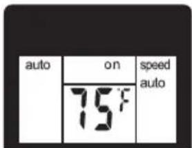 auto on speed auto 75°F