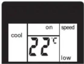 cool on speed 22°C low