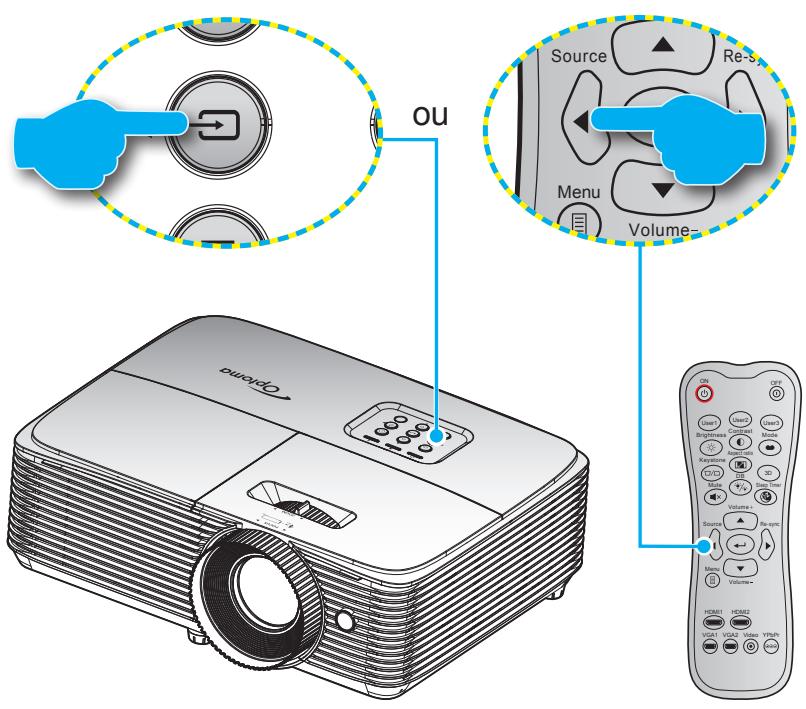 OPTOMA HD280e - Sélectionner une source d'entrée - 1