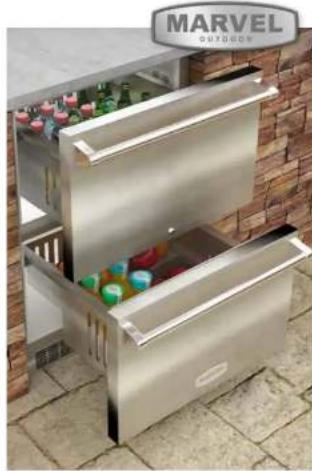 Marvel ML24BNP3RP - 24" Marvel Outdoor Refrigerated Drawers - 1