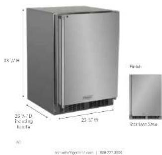 23" x 1/4" H 25" x 1/4" D Including Handle 23" x 1/4" y Finish Stainless Steel NO. Surreal/Aluminum/Aluminum / 000 221.000