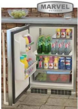 Marvel ML24BNP3RP - 24" Marvel Outdoor Refrigerator with MaxStore Bin and Door Storage - 1