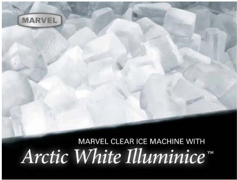MARVEL MARVEL CLEAR ICE MACHINE WITH Arctic White Illuminice™