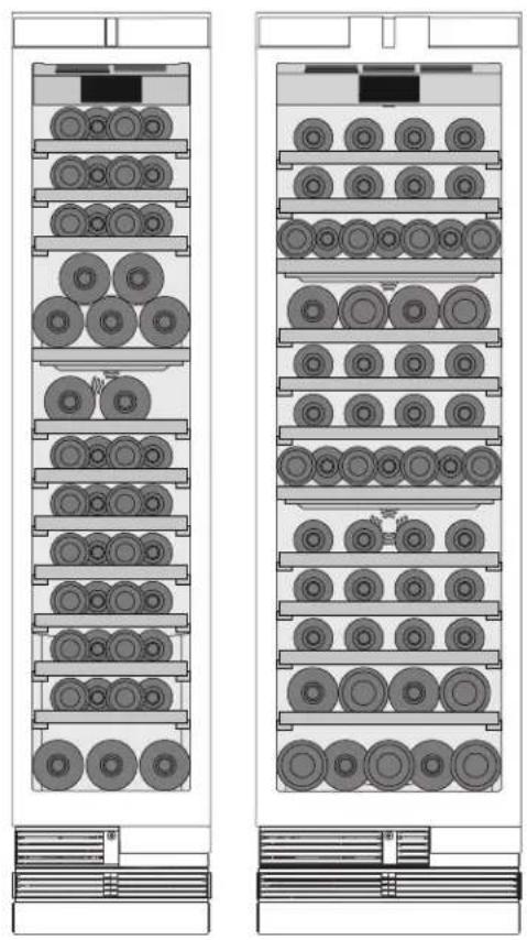 GAGGENAU RW414764 - Exemple de rangement pour des bouteilles de tailles différentes - 1