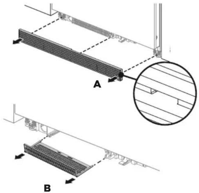 Fisher & Paykel RS36A72U1N - Pour réinstaller le filtre et la grille de la plinthe : - 1