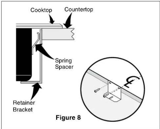 Cooktop Countertop Spring Spacer Retainer Bracket Figure 8