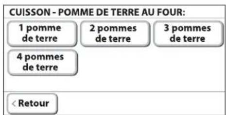 CUISSON - POMME DE TERRE AU FOUR: 1 pomme de terre 2 pommes de terre 3 pommes de terre 4 pommes de terre < Retour