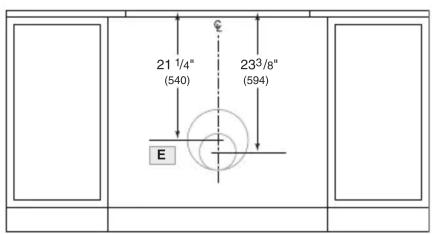 21 1/4" (540) 233/8" (594) E