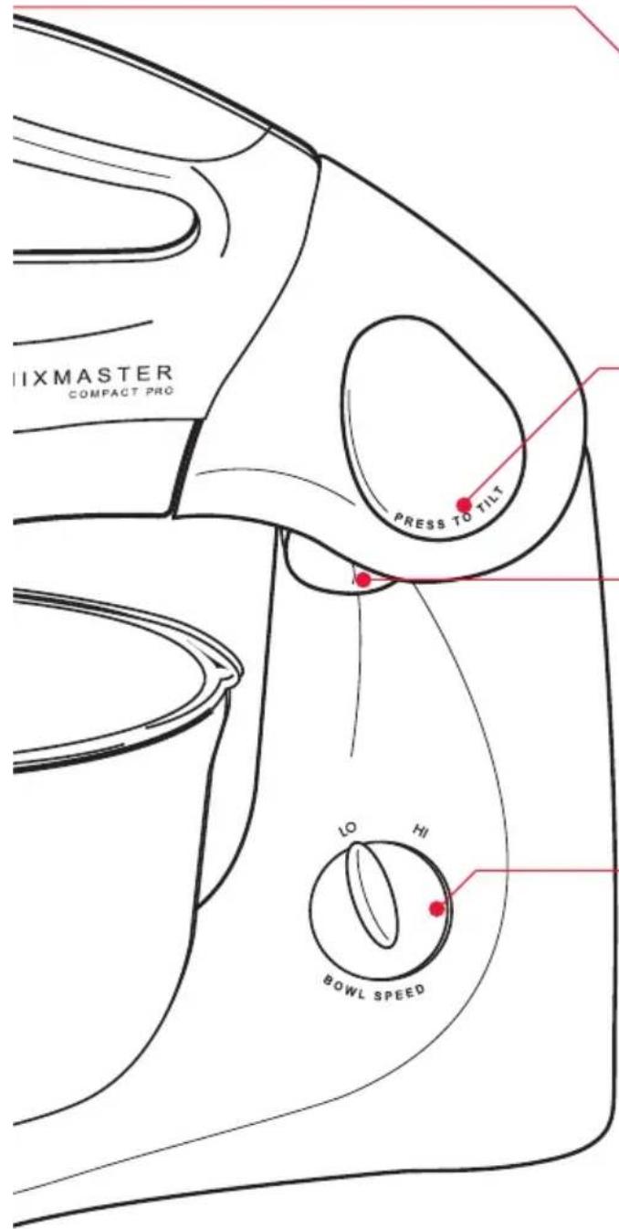 IIXMASTER COMFACT PRO PRESS TO TILT LO HI BOWL SPEED