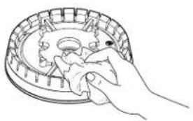 KITCHENAID KCGC506JSS - Clean gas opening with damp cloth. - 1
