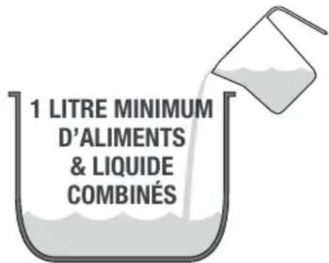 1 LITRE MINIMUM D'ALIMENTS & LIQUIDE COMBINÉS