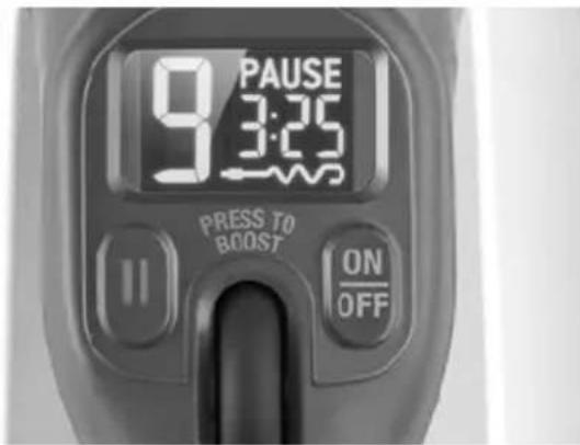 9:30 PAUSE PRESS TO BOOST ON OFF
