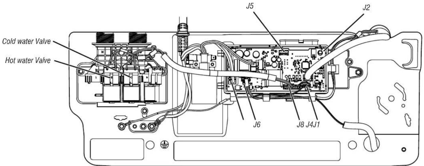 Cold water Valve Hot water Valve J5 J2 J6 J8 J4J1