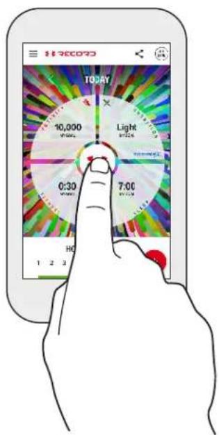 TODAY 10,000 RIGHT Light RIGHT 0:30 RIGHT 7:00 RIGHT H0 1 2 3 $ RECORD