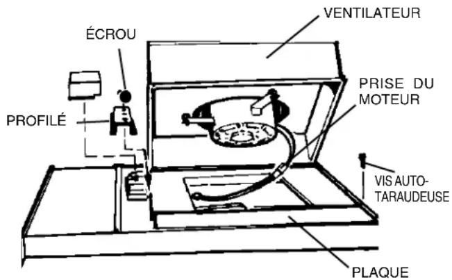 ÉCROU PROFILÉ VENTILATEUR PRISE DU MOTEUR VIS AUTO-TARAUDEUSE PLAQUE